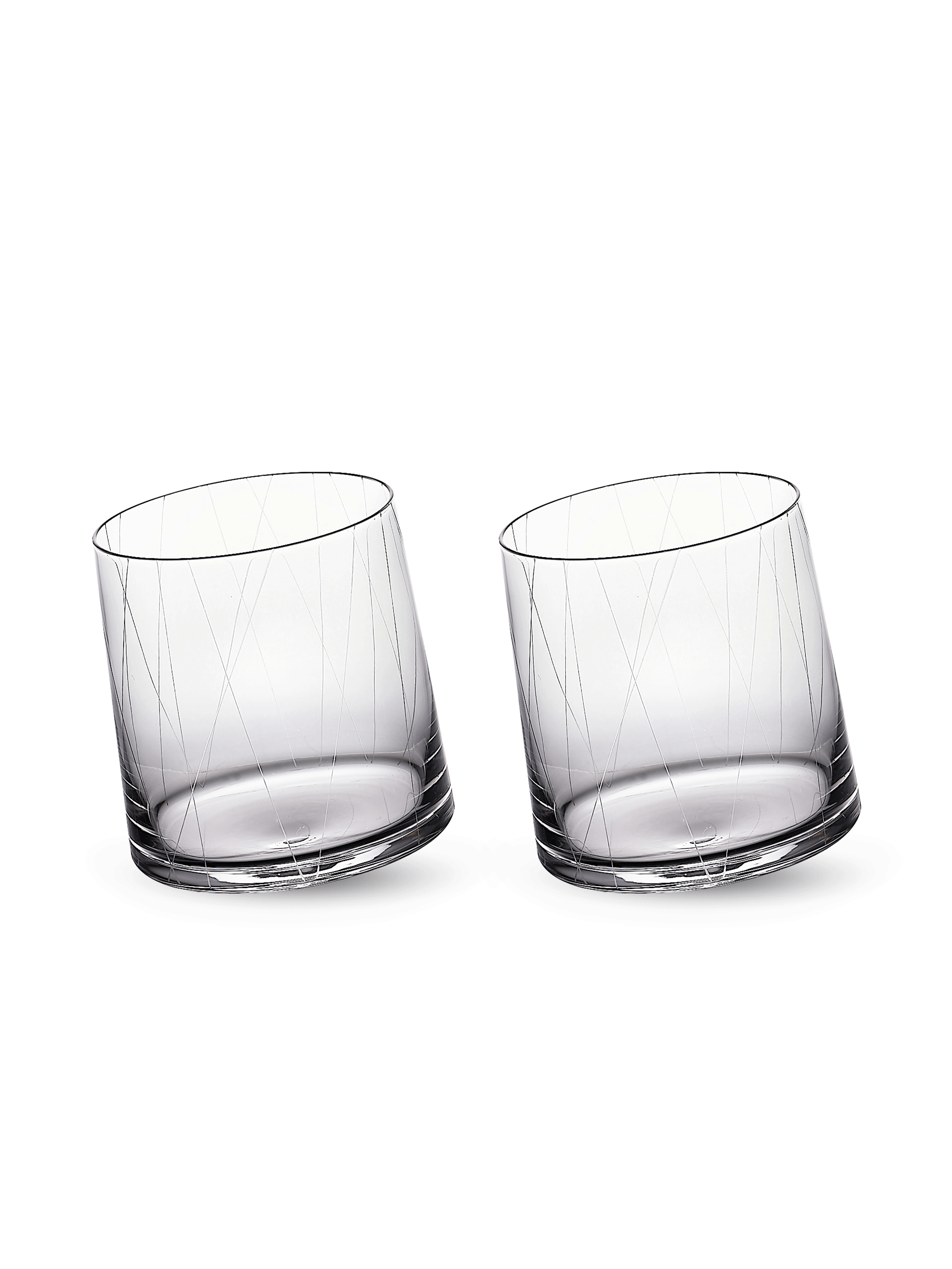 Mu16 Set of 2 Crystal Whisky Glasses,Old Fashioned Glasses,Cocktail Glasses,Spirit Glasses, Dazzle Collection