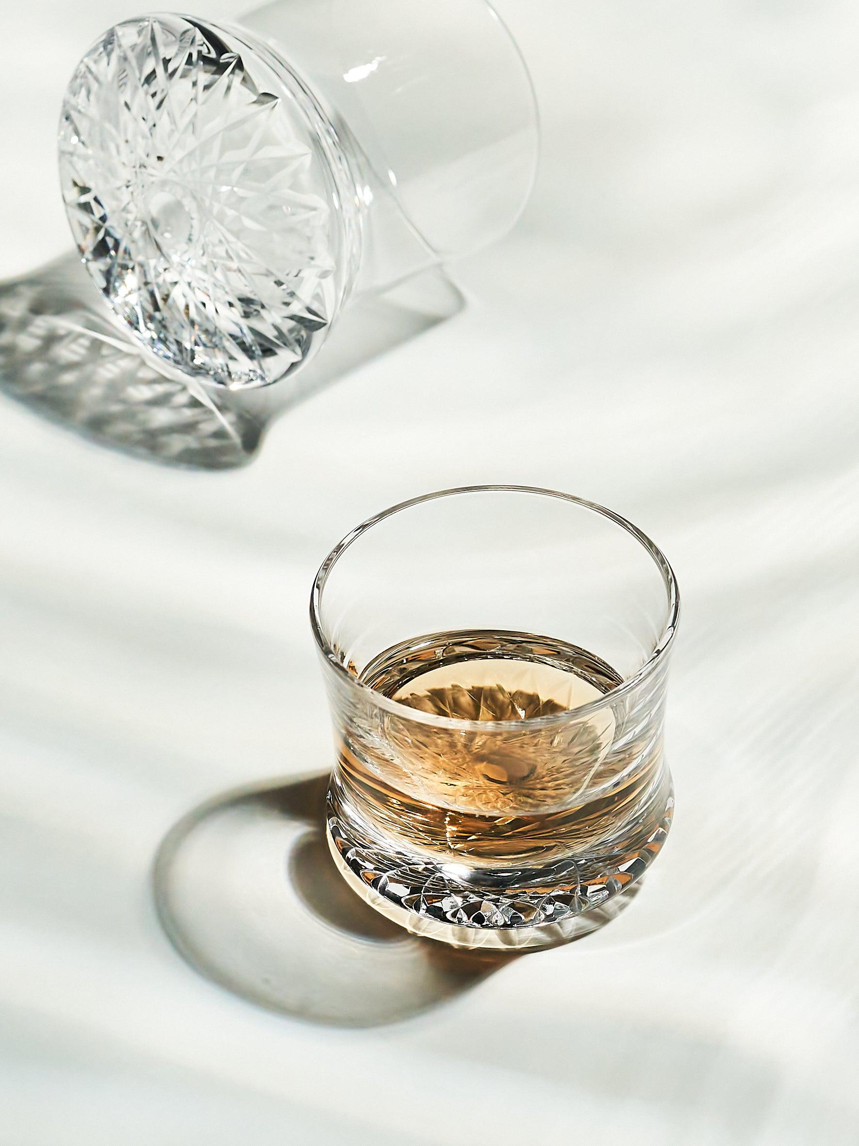 Crystal Whiskey Glasses Ripples Collection Mu16